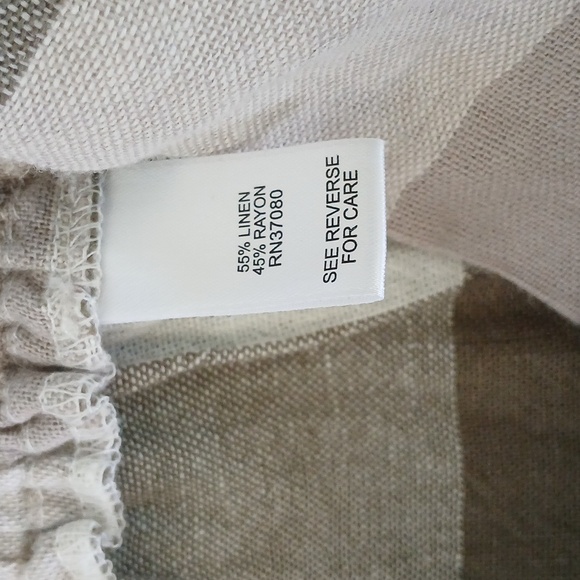 Versona NWT Checkered Plaid Linen Blend High Rise Pull On Shorts Size Large - Picture 8 of 9